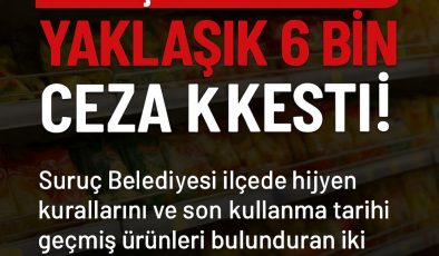 🟠 Suruç Belediyesi’nden Hijyen Denetimi: 2 Markete Ceza Kesildi